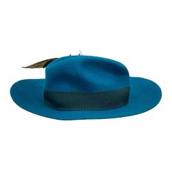 GUCCI Feather Ribbon Centerfold Hat Turquoise Men's Women's Z0005011