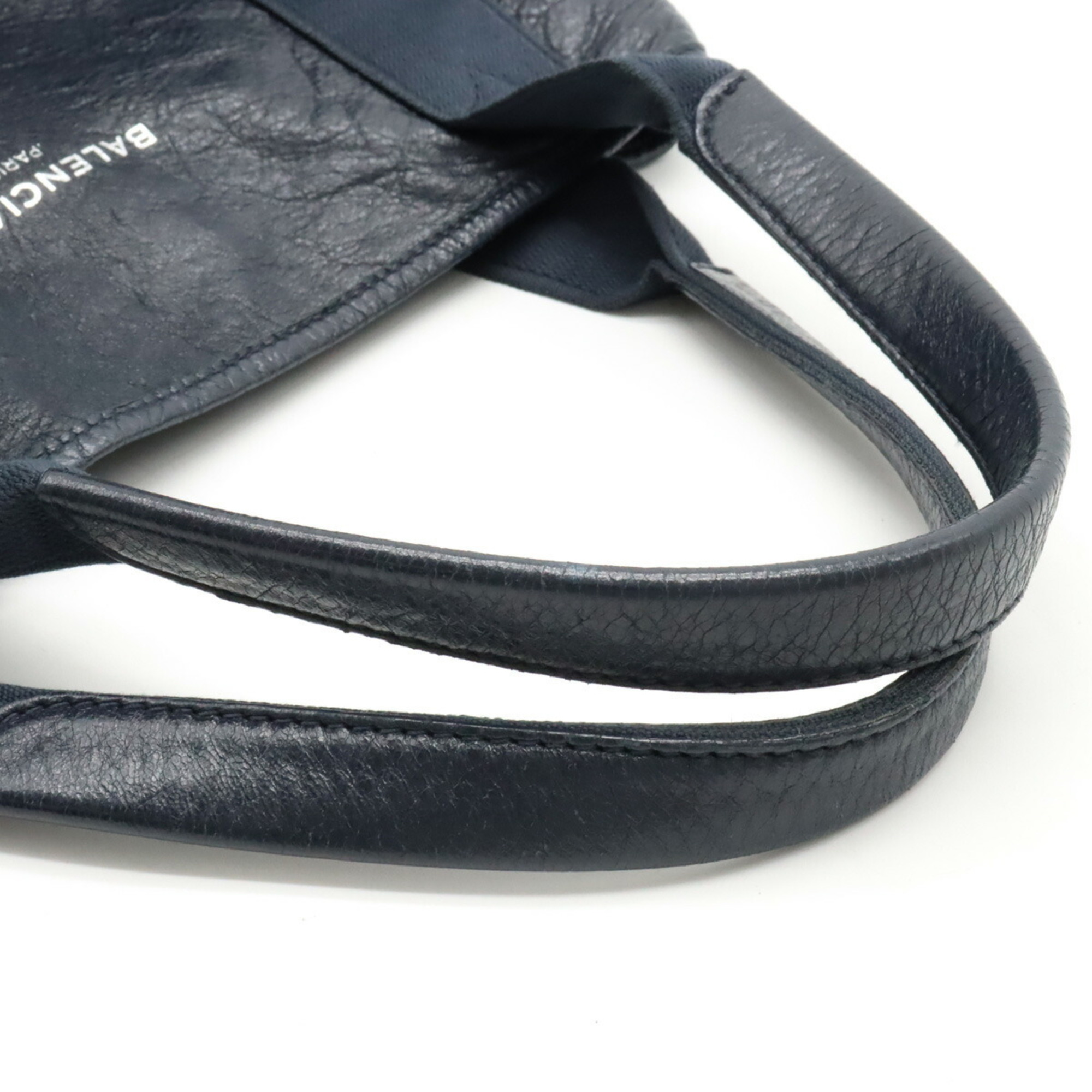 Balenciaga 339933 Women's Leather Handbag,Tote Bag Navy
