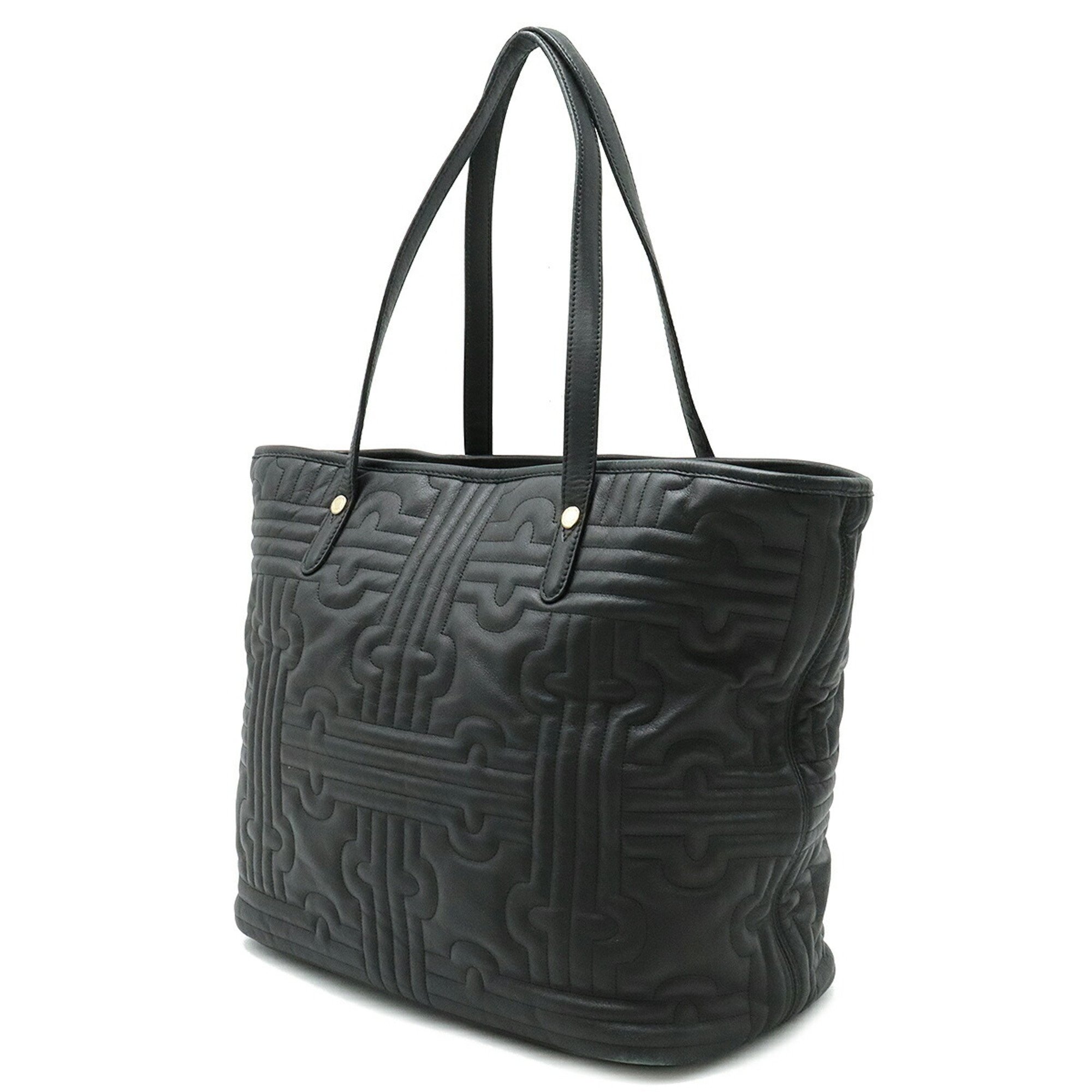 Bvlgari 31910 Women's Quilting Shoulder Bag,Tote Bag Black