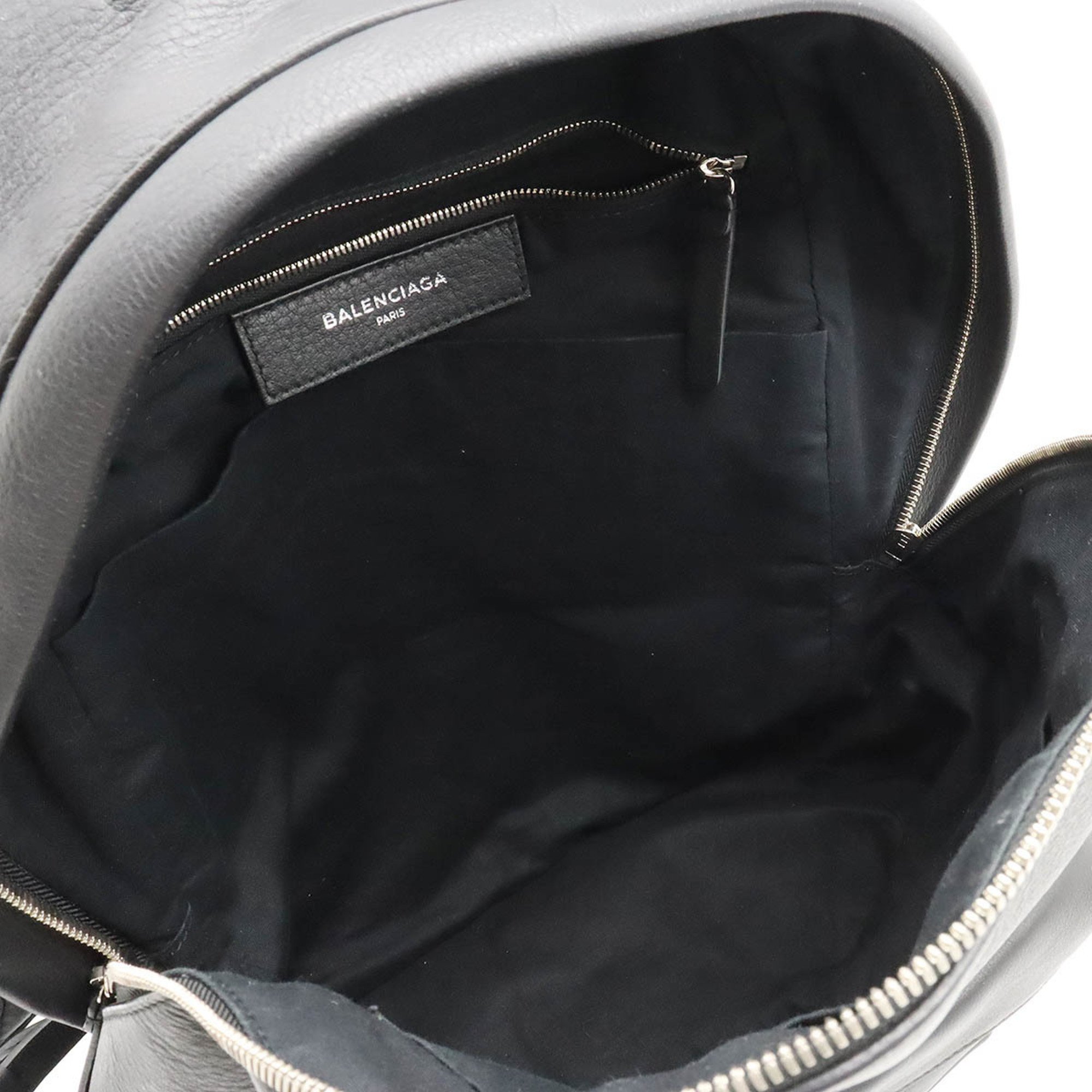 BALENCIAGA Balenciaga Everyday Backpack Rucksack Daypack Leather Black 502847