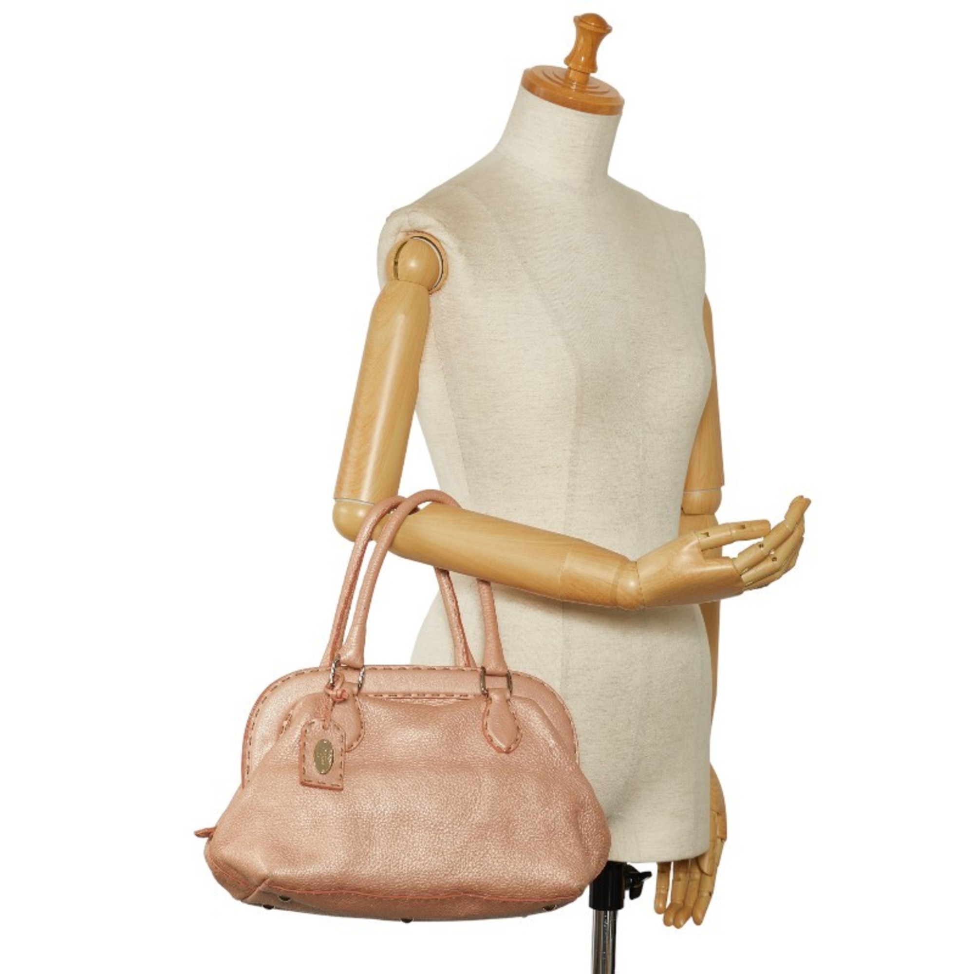 Fendi Selleria Handbag 8BN127 Pink Leather Women's FENDI