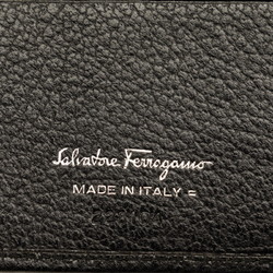 Salvatore Ferragamo Bifold Wallet Billfold 228104 Black Leather Women's
