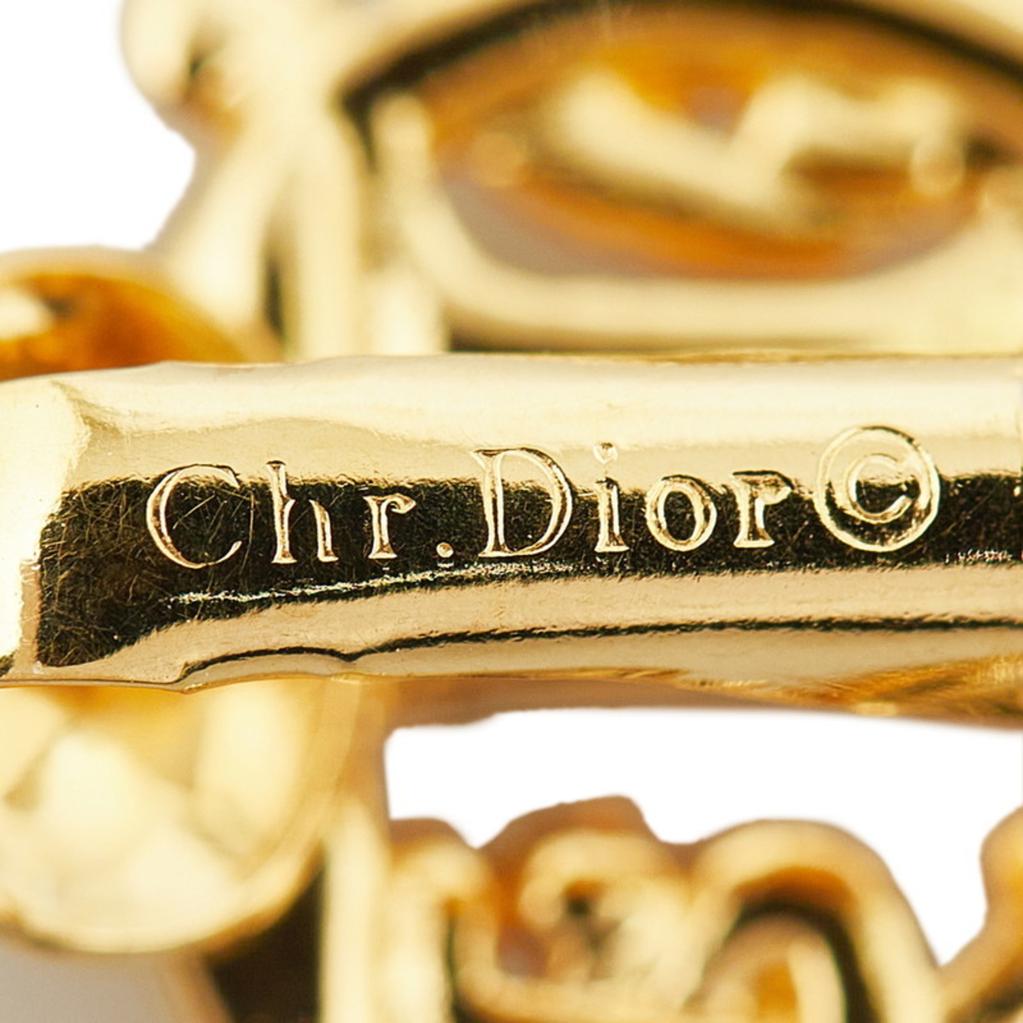 Christian Dior Dior earrings gold plated ladies