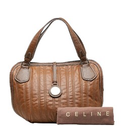 CELINE Handbag Tote Bag Brown Leather Women's