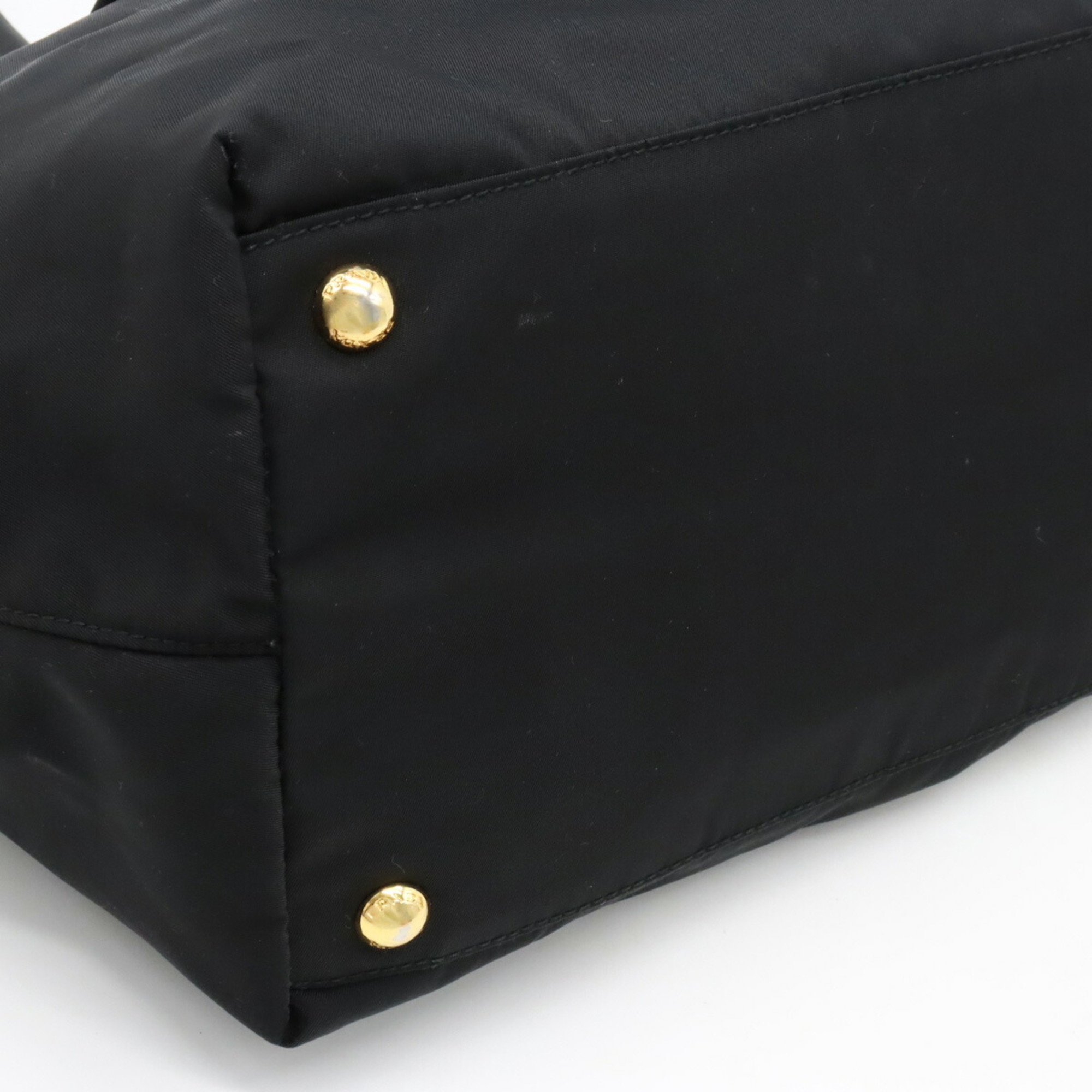 PRADA Prada tote bag handbag ribbon leather NERO black BN1601