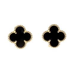 Van Cleef & Arpels Van Cleef Arpels Onyx Vintage Alhambra K18YG Yellow Gold Earrings