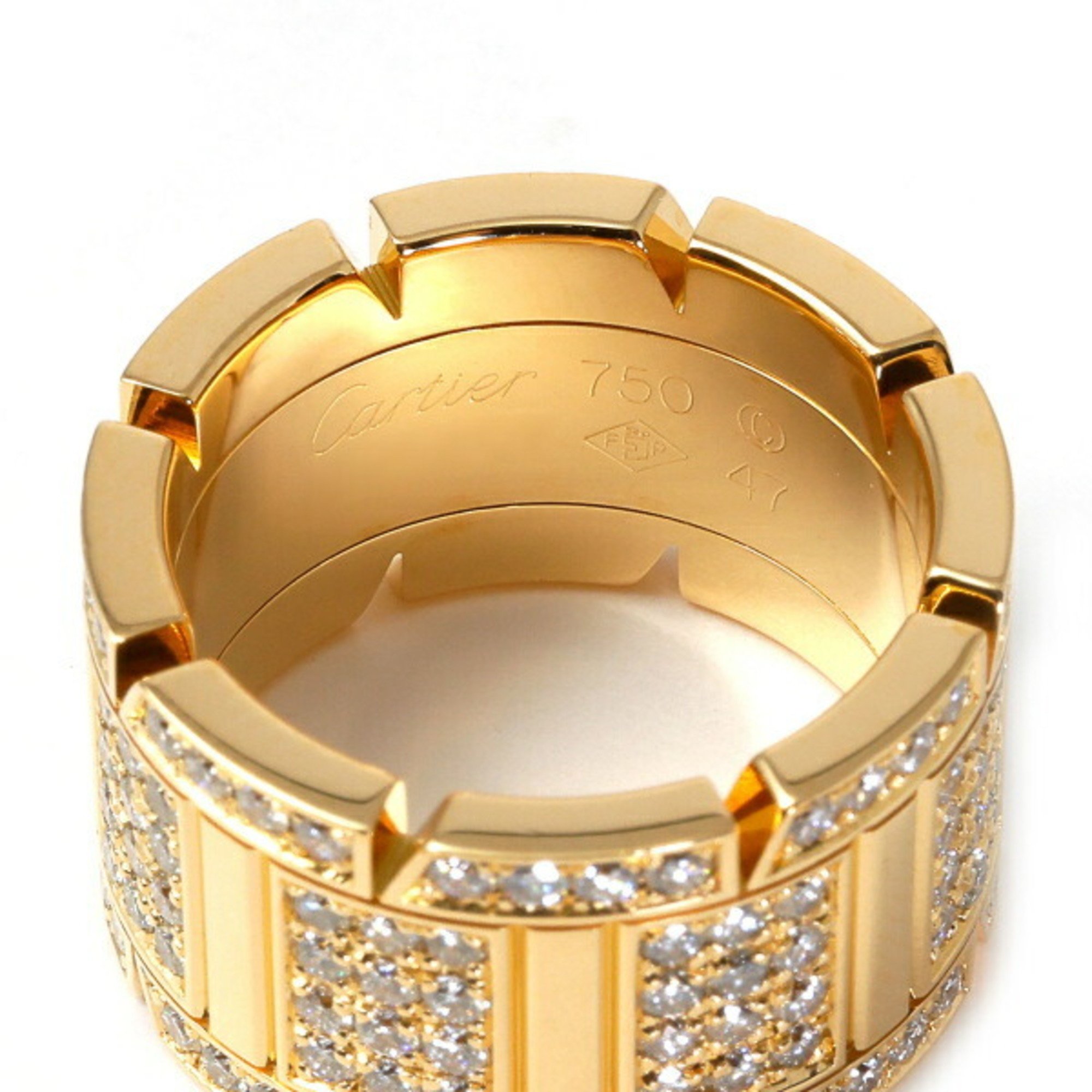 Cartier Française Tank K18YG Yellow Gold Ring