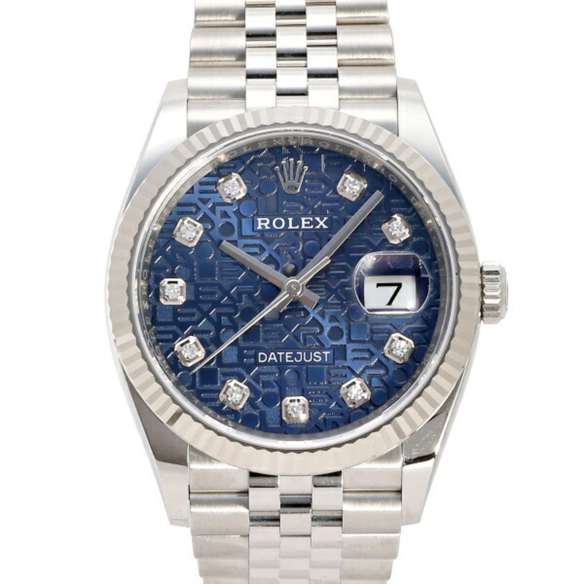 Rolex Datejust 36 Computer 126234G Blue Dial Watch Men's