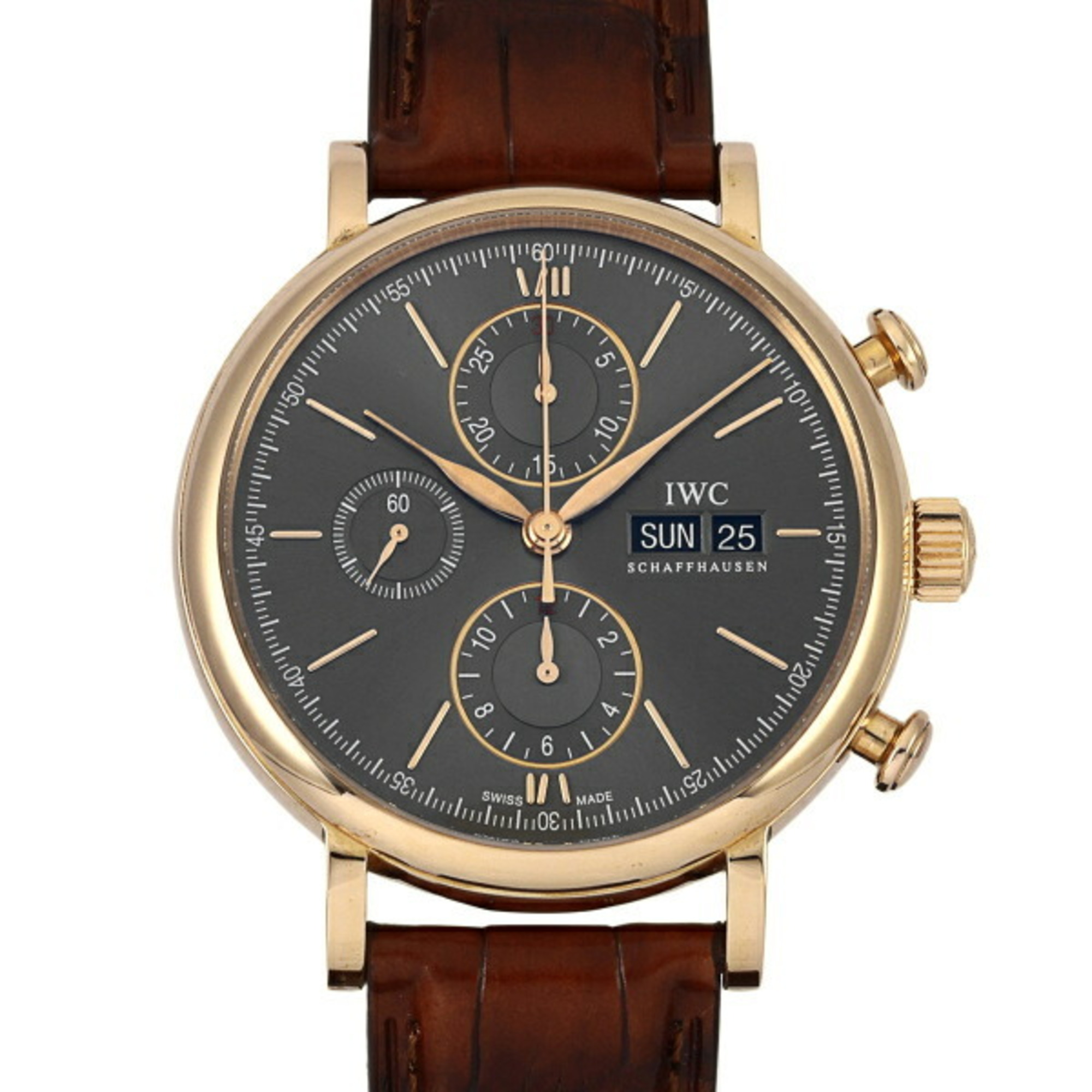 IWC Portofino Chronograph IW391021 Gray Dial Watch Men's