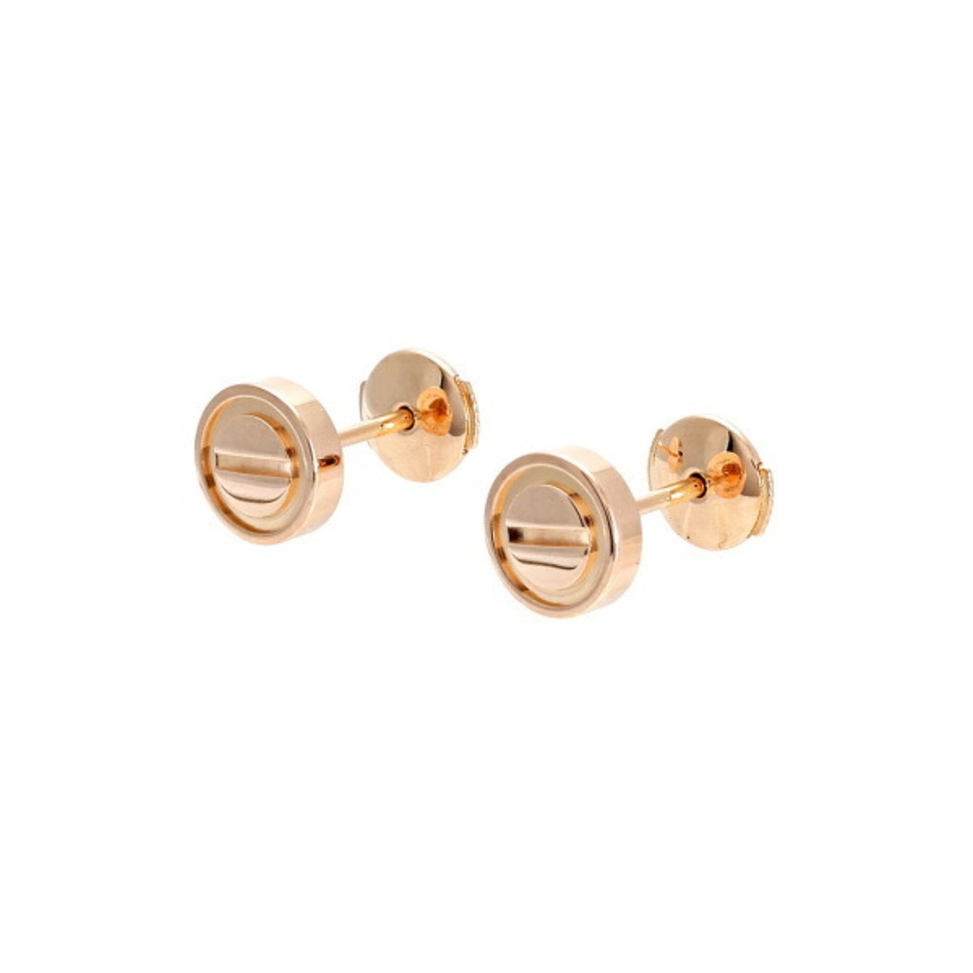 Cartier Love K18PG pink gold earrings