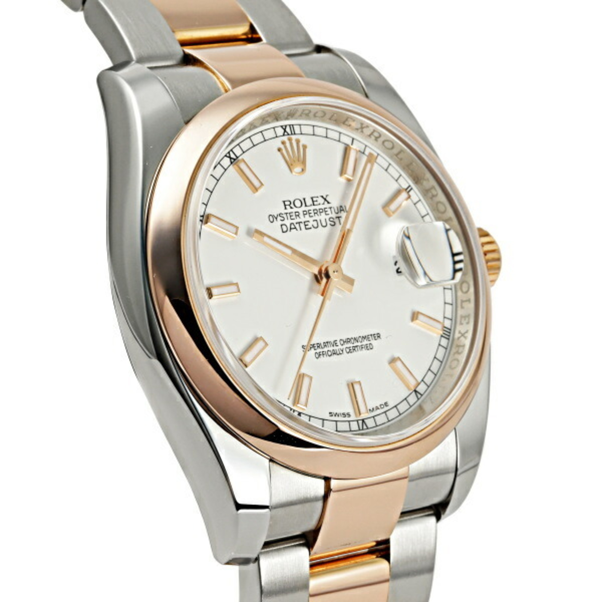 Rolex Datejust 36 116201 White Roman Dial Watch Ladies