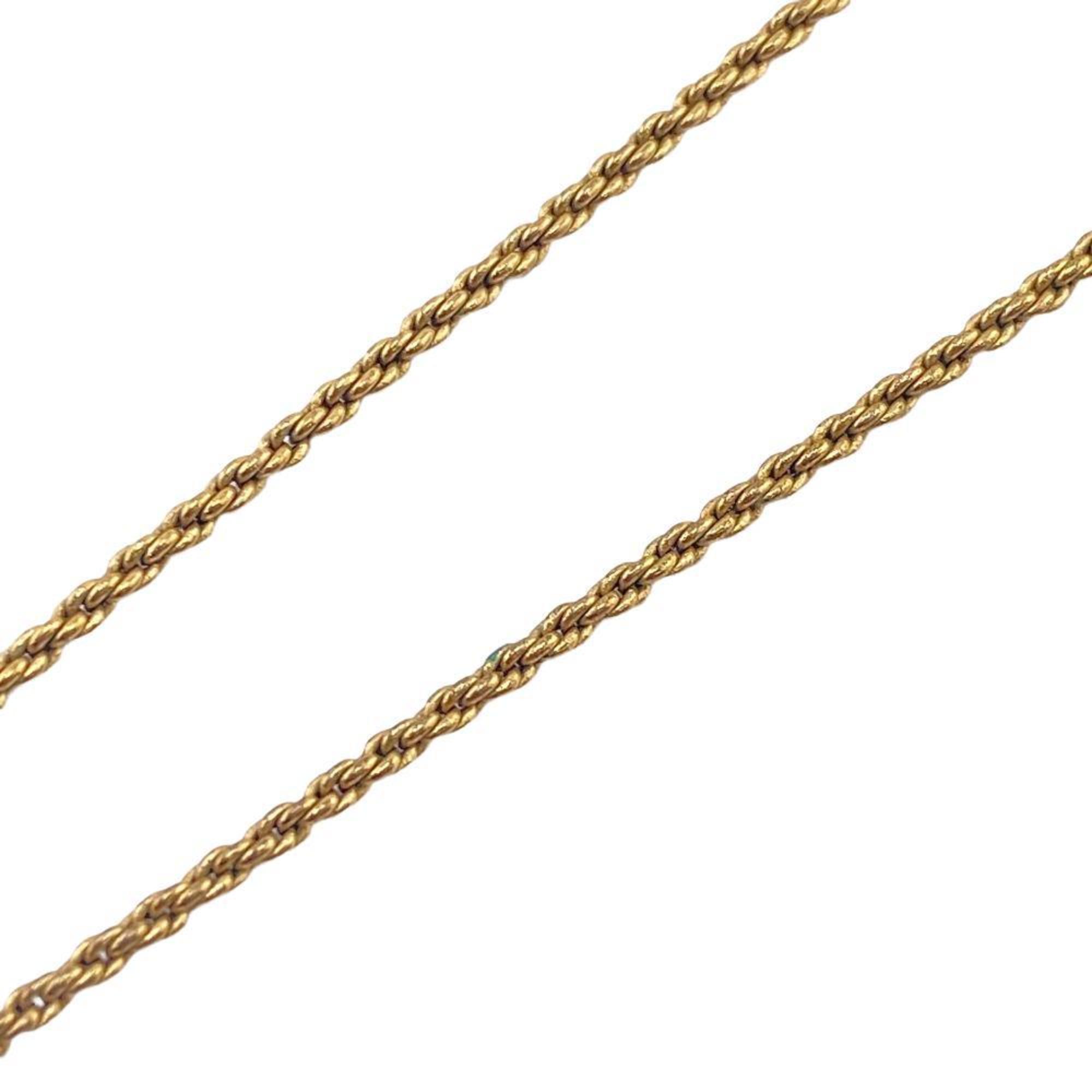 Christian Dior Dior Rhinestone Necklace Gold Women's Z0005256