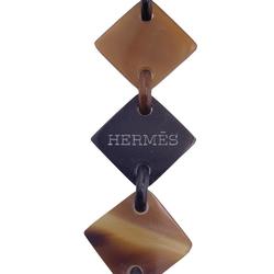 HERMES Diva Buffalo Horn Necklace Brown Women's Z0005359
