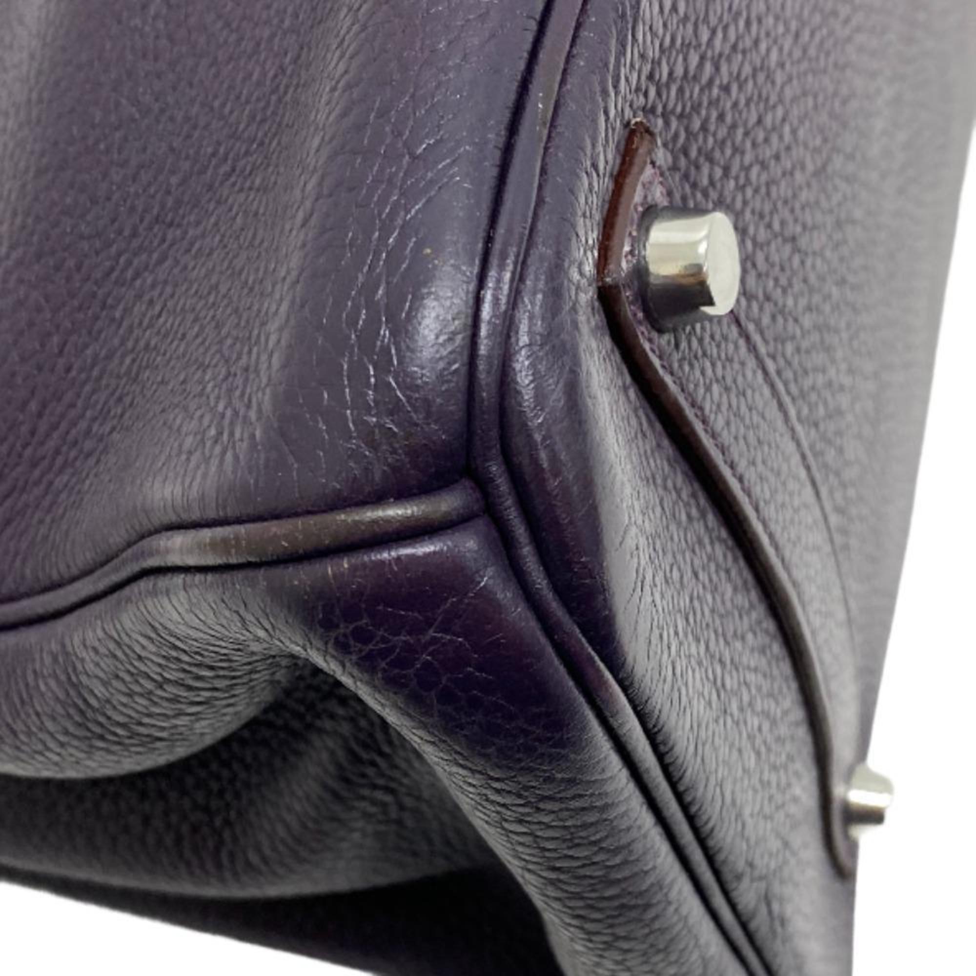 HERMES □M Birkin 35 Cassis Handbag Purple Ladies Z0005508