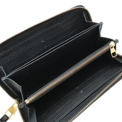 LOUIS VUITTON Monogram Empreinte Zippy Wallet Round Long Leather Noir Black M60571