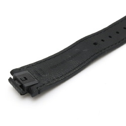 LOUIS VUITTON Genuine Tambour Leather Strap Black Replacement Belt L Epi R17126