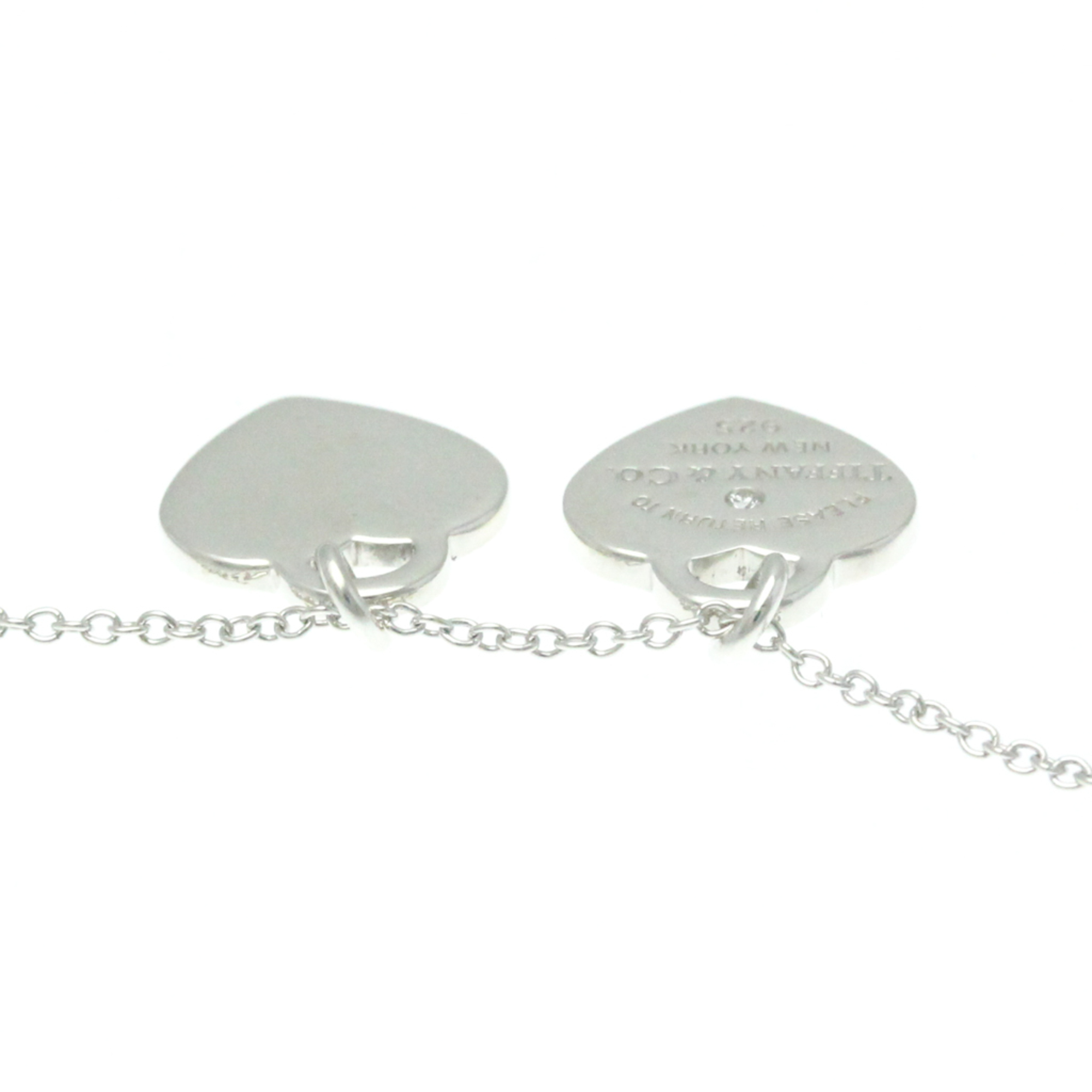 Tiffany Return To Tiffany Silver 925 Diamond Women's Fashion Pendant Necklace (Silver)