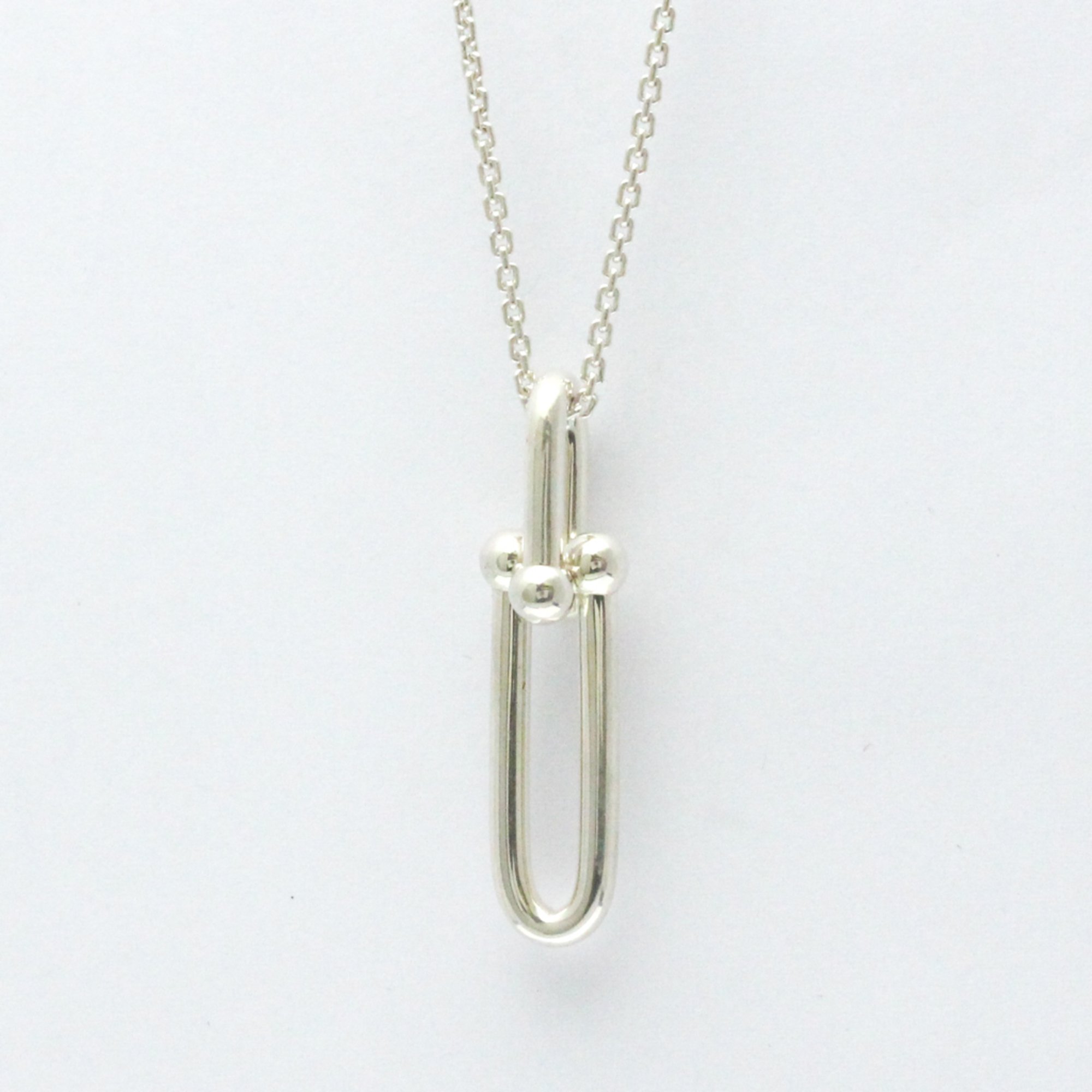 Tiffany Hardware Necklace Silver 925 No Stone Men,Women Fashion Pendant Necklace (Silver)