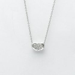 Tiffany Bean Platinum Diamond Men,Women Fashion Pendant Necklace (Silver)