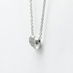 Tiffany Bean Platinum Diamond Men,Women Fashion Pendant Necklace (Silver)