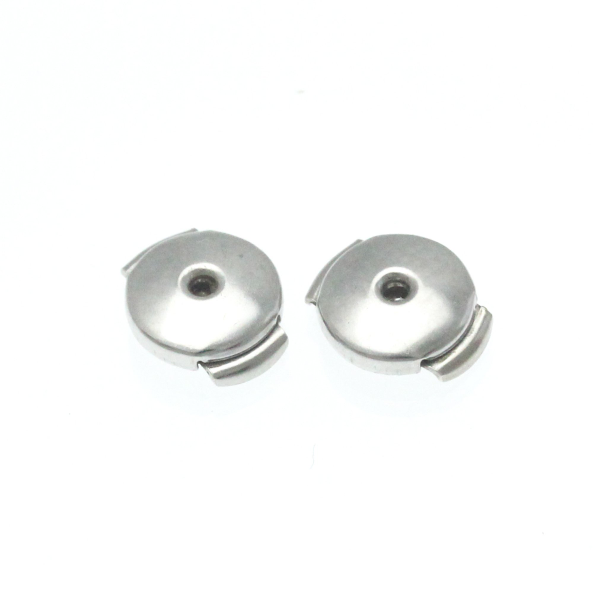 Hermes Loop MM No Stone Silver 925 Hoop Earrings Silver