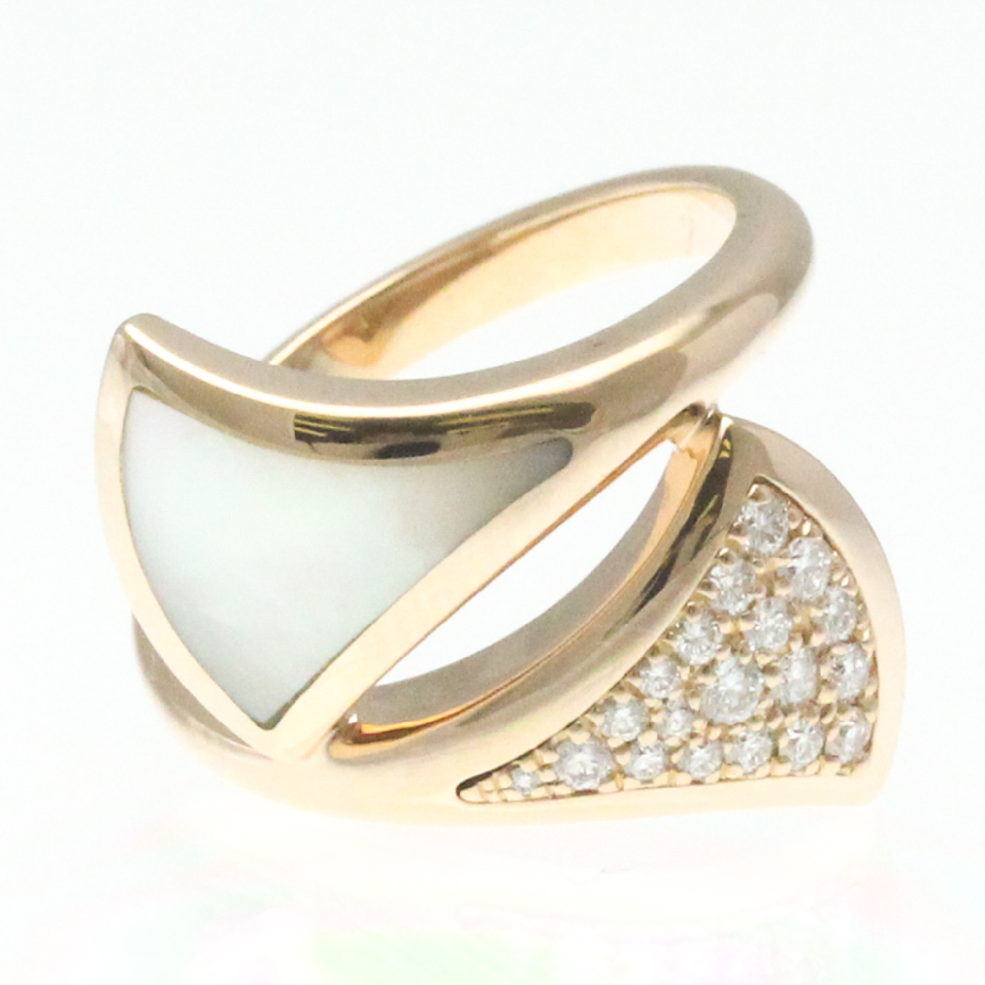 Bvlgari Diva's Dream Ring Pink Gold (18K) Fashion Diamond,Shell Band Ring Pink Gold