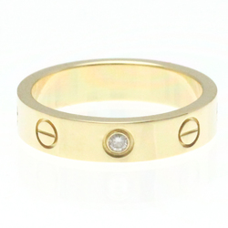 Cartier Mini LOVE 1PD Ring Yellow Gold (18K) Fashion Diamond Band Ring Carat/0.02 Gold