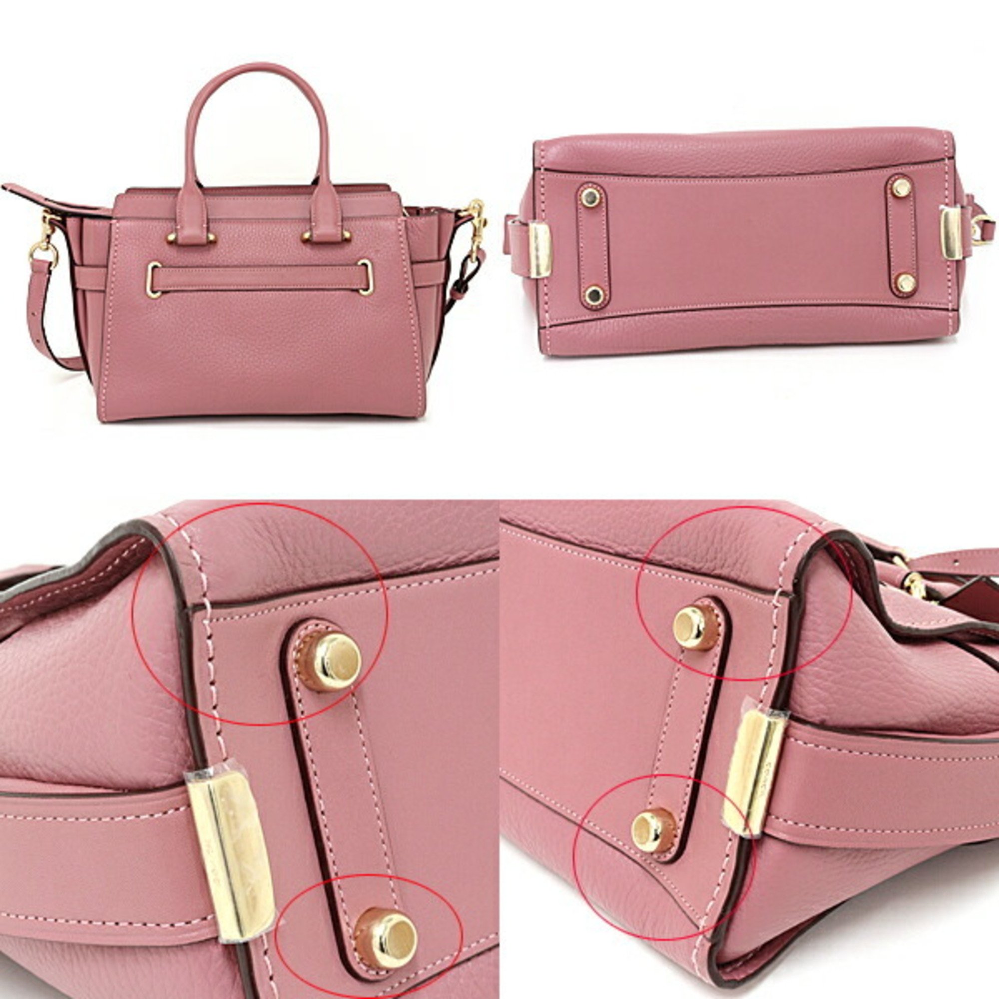 Coach COACH Swagger 27 Handbag Shoulder Bag 2WAY 87295 Rose Pink Gold Hardware