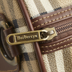 Burberry Nova Check Shadow Horse Boston Bag Shoulder Beige Brown PVC Leather Women's BURBERRY