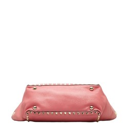 Valentino Garavani Rockstud Handbag Shoulder Bag Pink Leather Women's VALENTINO