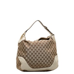 Gucci GG Canvas Charlotte Bag 203506 Beige White Leather Women's GUCCI