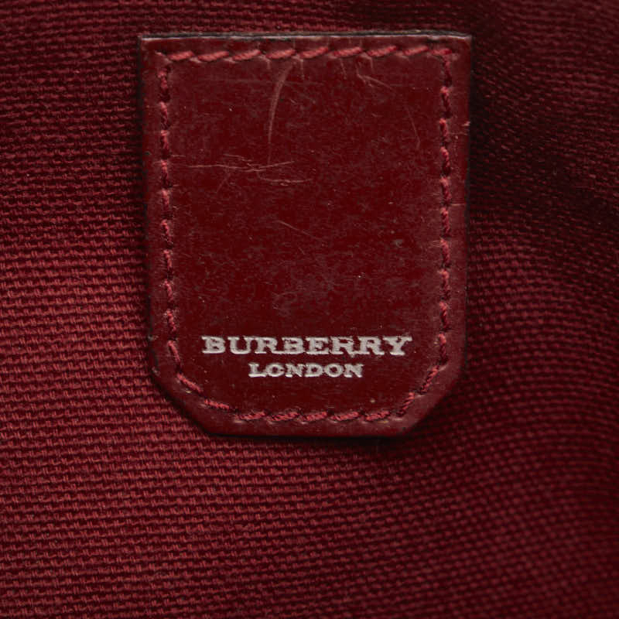 Burberry Check Pouch Handbag Multicolor Denim Women's BURBERRY