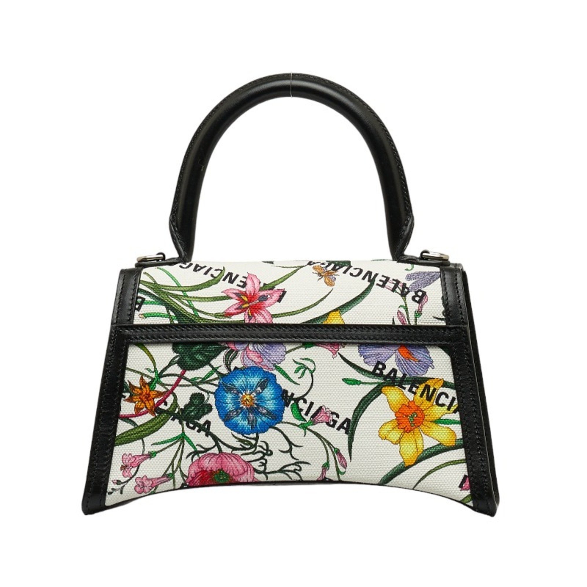 Gucci Hacker Project x BALENCIAGA Flora Hourglass Handbag Shoulder Bag 681697 Multicolor Canvas Leather Women's GUCCI