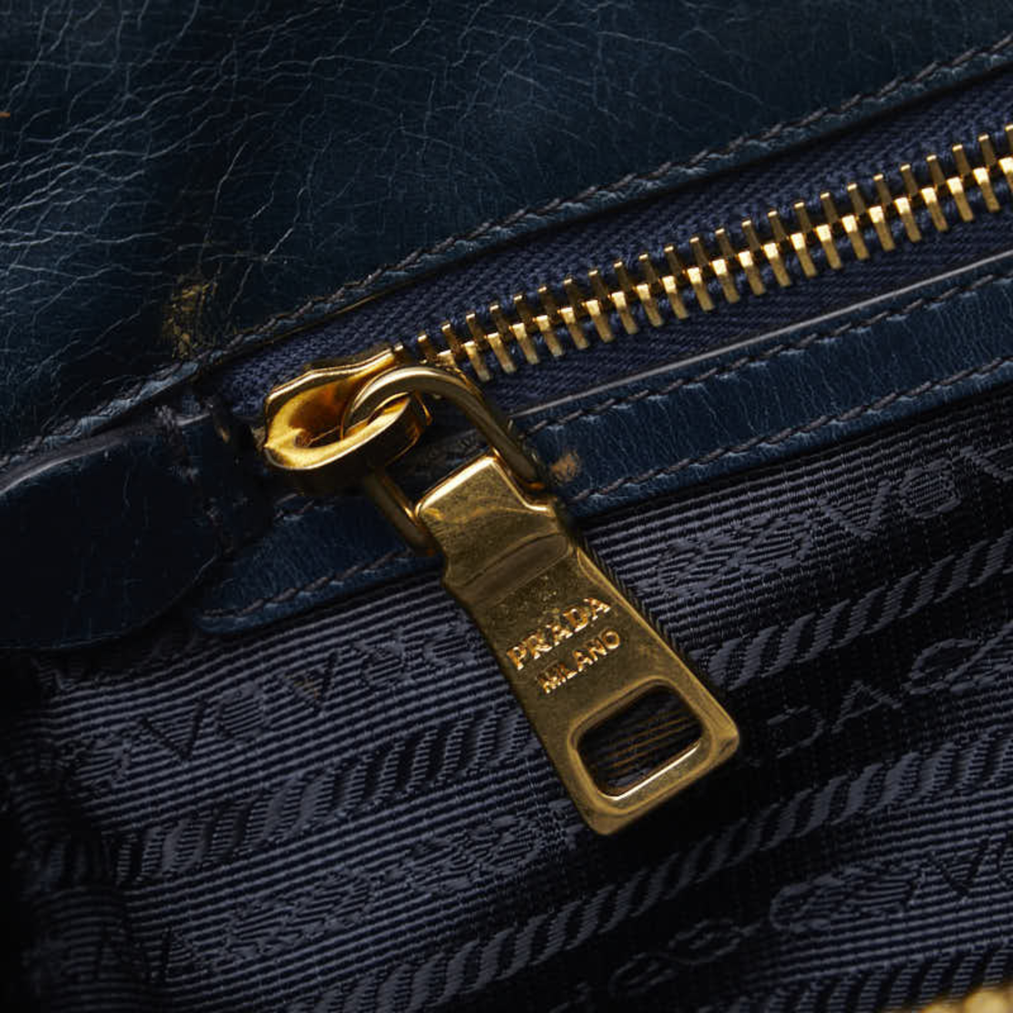 Prada handbag BN2325 blue leather ladies PRADA