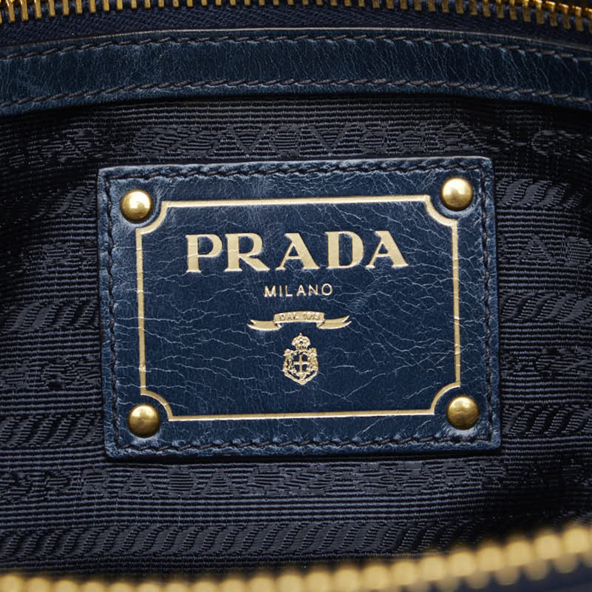 Prada handbag BN2325 blue leather ladies PRADA