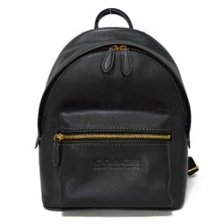Coach COACH Rucksack Backpack Charter Daypack 24 Pebbled Leather Calf Embossed Black C8472 Women's Bag