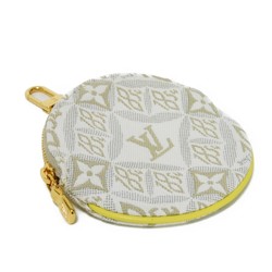 LOUIS VUITTON Wallet/Coin Case Portomone Long Round Ecru Jaune Yellow Monogram Jacquard SINCE 1854 M81173 Men Women