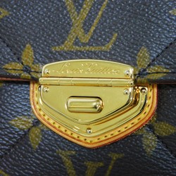 LOUIS VUITTON Bifold Wallet Portefeuille Compact Turn Lock Twist Stitch Monogram Etoile Maron M63799 Men Women Bill Purse