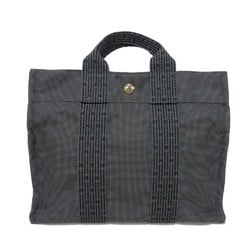 HERMES Tote Bag Yale Line PM Nylon Canvas Handbag W Serie Button Dark Gray Men's Women's