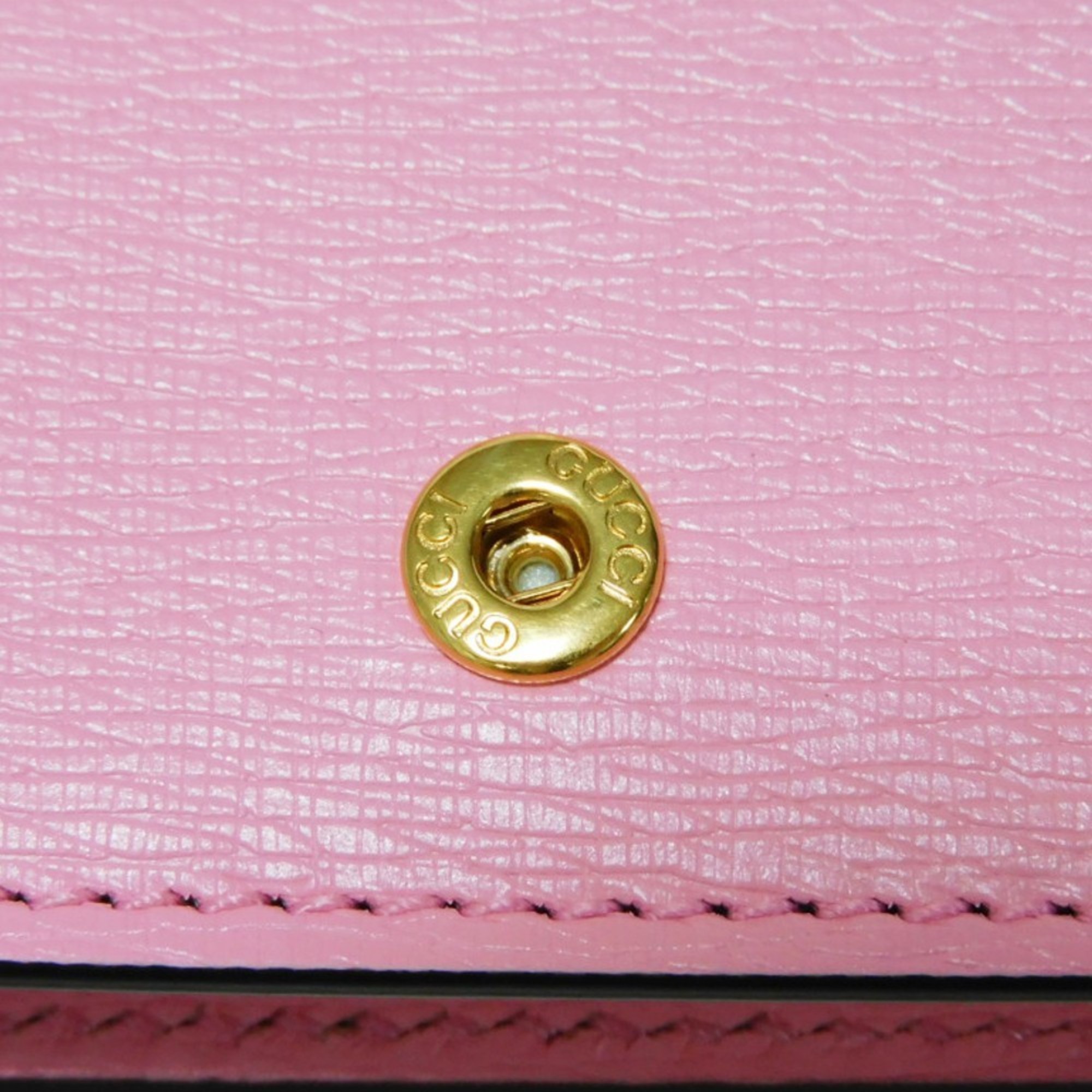 GUCCI Bifold Wallet Bananya Compact Banana Lightning Bolt Pastel Pink Light 701009 Women's