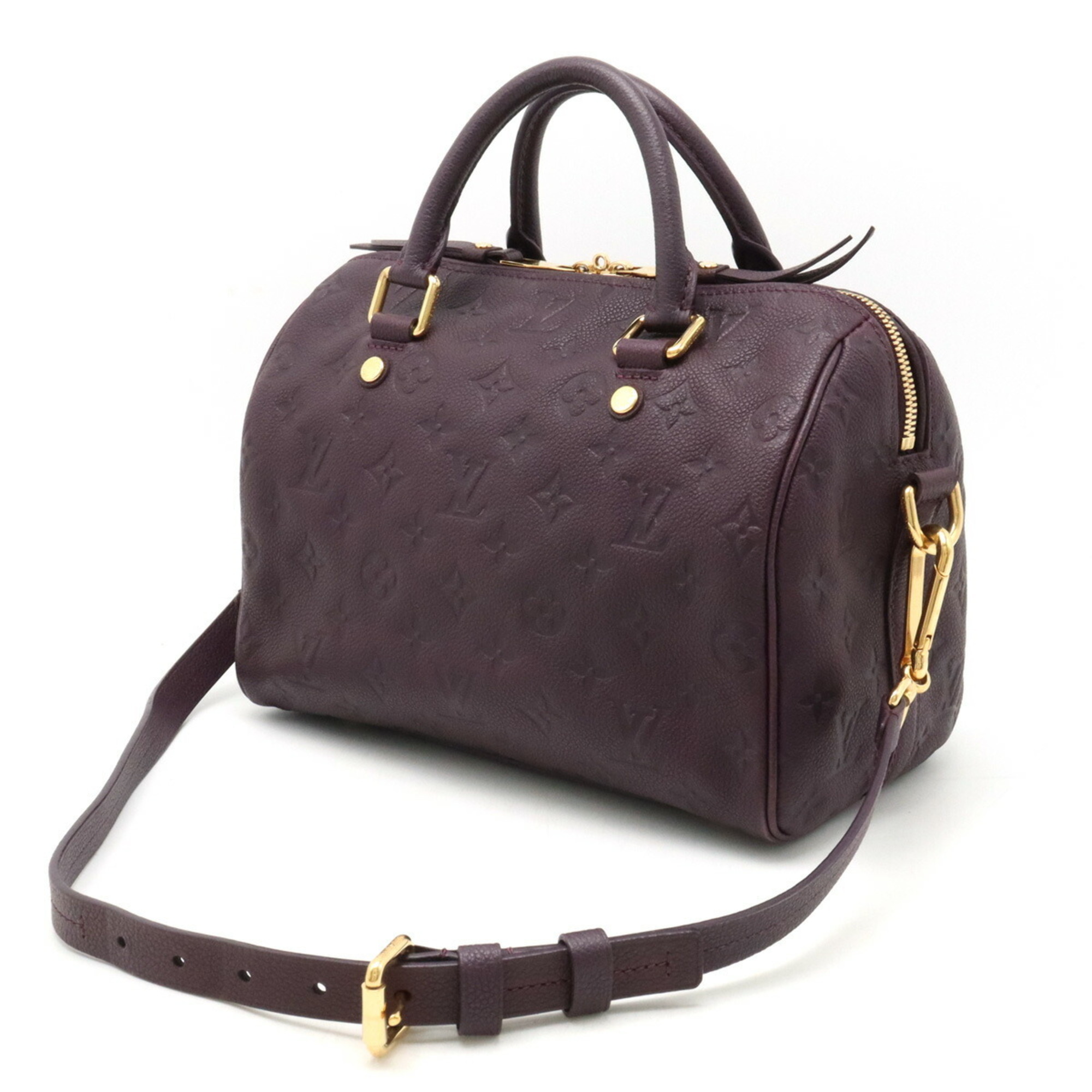 LOUIS VUITTON Monogram Empreinte Speedy Bandouliere 25 Handbag Shoulder Bag Orb Purple M40765