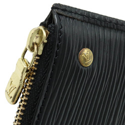 LOUIS VUITTON Louis Vuitton Epi Pochette Cle Coin Case Purse Noir Black with Key Hook M63802