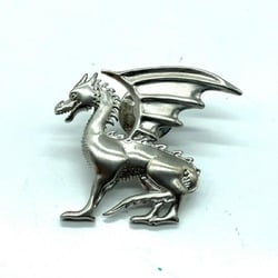 HERMES Dragon Talisman Brooch Hermes Pin Badge