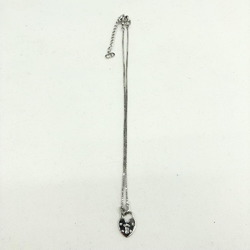 Christian Dior Heart Padlock Necklace Silver