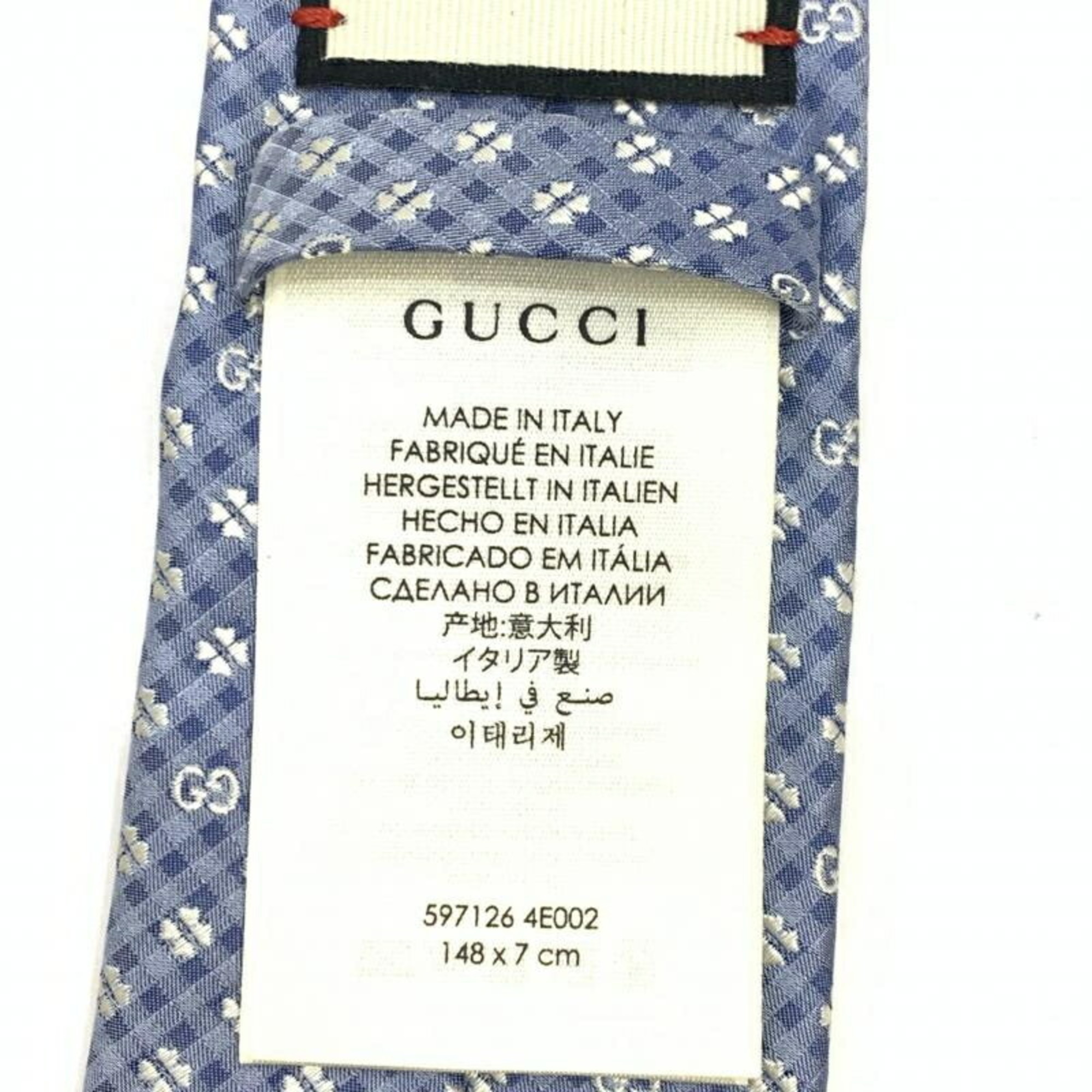 GUCCI Silk Tie Clover x GG 597126 4E002 Gucci