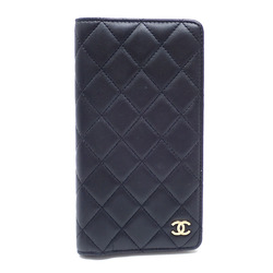 Chanel Notebook Cover Matelasse Women's Black Lambskin Timeless Classic Coco Mark 2018 with Refill 041894