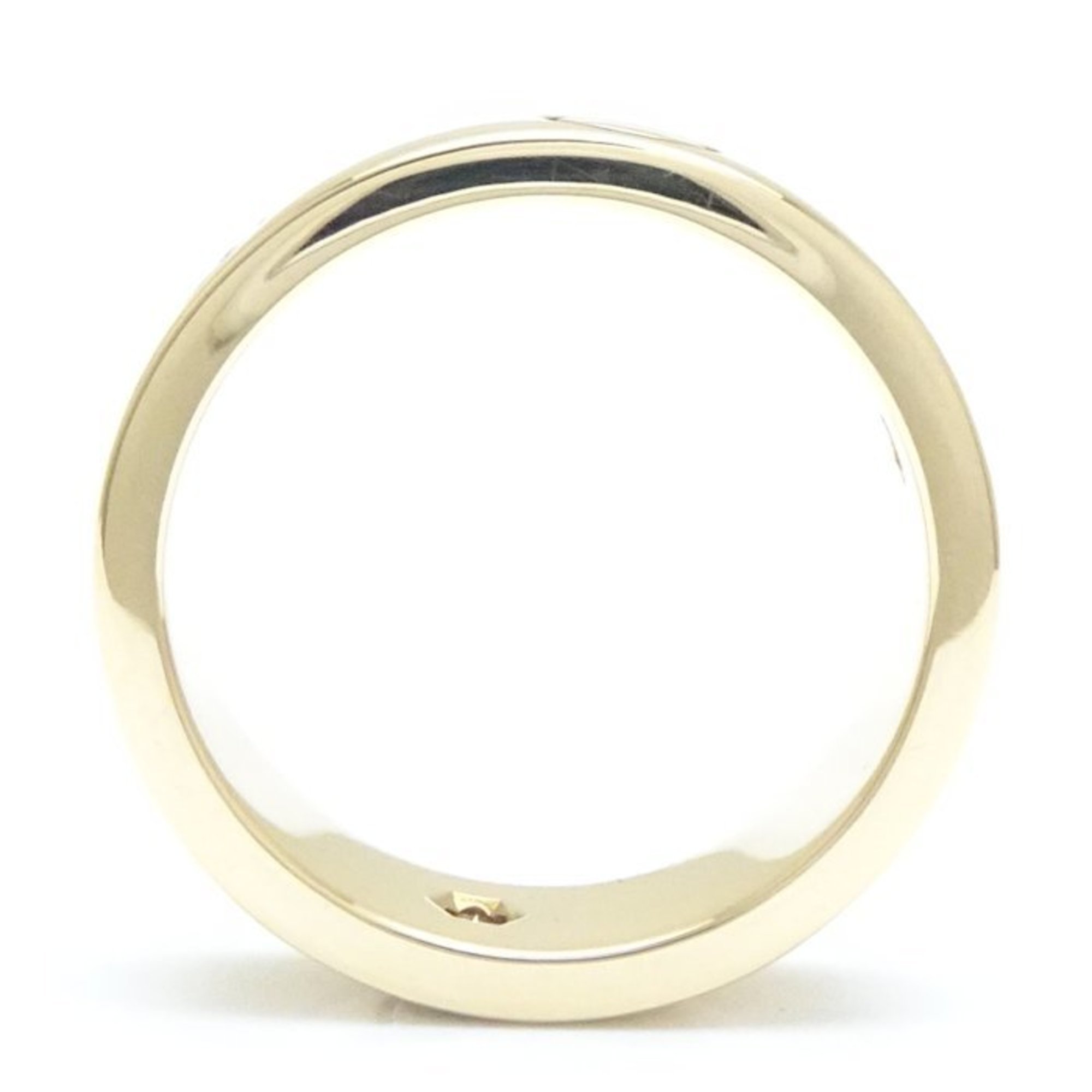 CARTIER Love Ring Half Diamond 3P B4032400 #52 K18YG Yellow Gold 