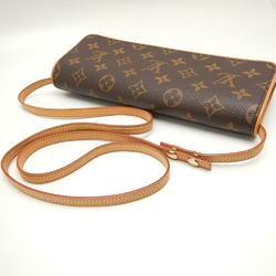 LOUIS VUITTON Monogram Pochette Twin GM M51852 Shoulder Bag Brown 251457