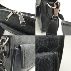 GUCCI Gucci Interlocking G 674164 Bag GG Supreme Canvas Leather Black Men's