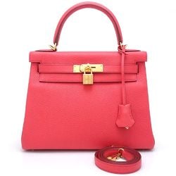 HERMES Kelly 28 2Way Bag Rouge Tomato X Engraved 2016 Taurillon Clemence (estimated) 351018